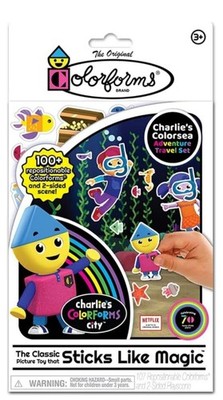 Colorforms Charlie's Color Sea Adventure Travel Set Underwater Scene Toy 100 Pcs