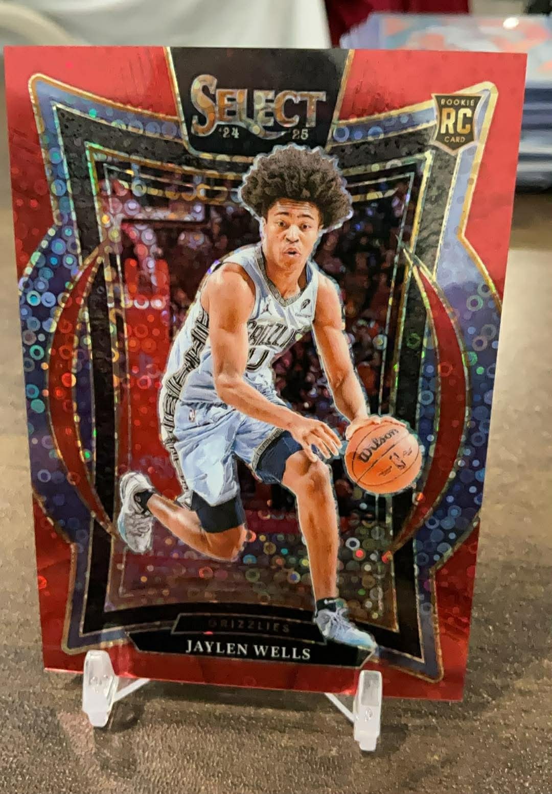 2024-25 Select Jaylen Wells Concourse RC Red Disco Prizm #/49