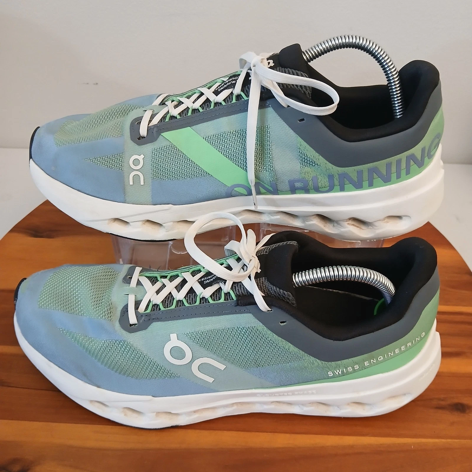 On Running Cloudsurfer Men 10.5 Blue Green Mesh Athletic Sneakers 3ME30023209
