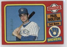 1985 Topps Gardner's Bakery Milwaukee Brewers Paul Molitor #13 HOF hg6