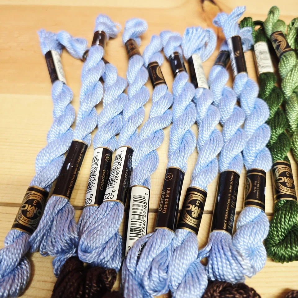 DMC #3 Lot of 40 Coton Perle Cotton Embroidery Thread Twist Skeins NEW Various - Image 2 of 4