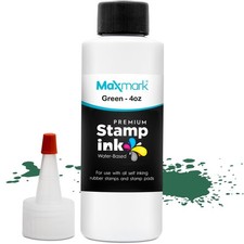Premium Refill Ink with Control Tip for SelfInking Stamps Green 4 oz.