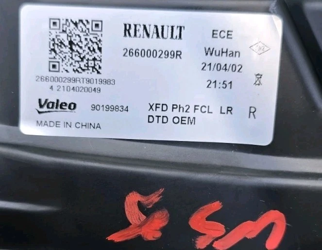 DRL Feu de jour LED 266000299R RENAULT TALISMÁN "FASE 2" 2020- "DROIT" Rh Foto 2 de 3