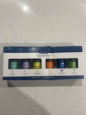 Airomé Essential Oil Basic 6 Pc Set 10 ml 0.34 fl oz Therapeutic Grade Open Box