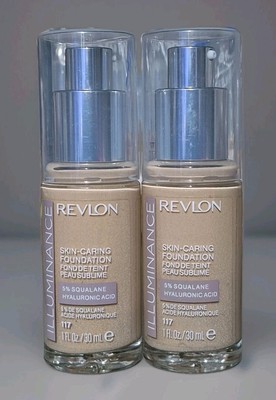 (2x) Revlon Illuminance Skin-Caring Liquid Foundation 117 Light Beige