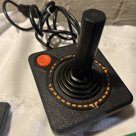 Atari 2600 4 Switch Woodgrain Console Joystick Driver Paddle Wires & 21 Games