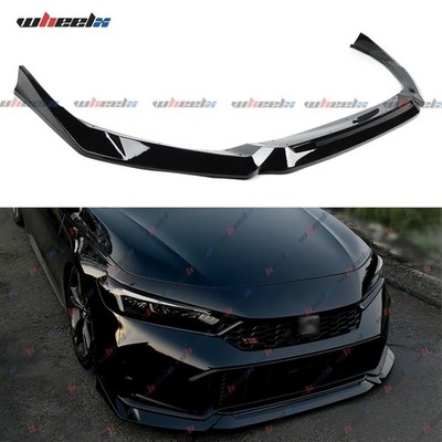 For 2025-2026 Honda Civic Yofer Style Glossy Black Front Bumper Lip Splitter Kit