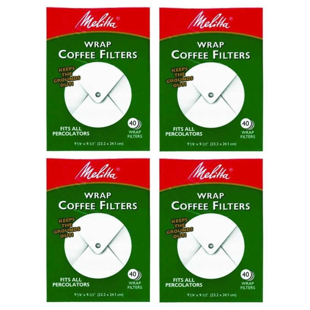 Melitta 627402 Super Premium Wrap Around Coffee Filters 4-pack, 40 Count each