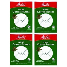 Melitta 627402 Super Premium Wrap Around Coffee Filters 4-pack, 40 Count each