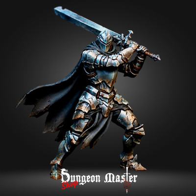 Human Knight Miniatur DnD 3D Resin Druck Tabletop Fantasy Figur Unbemalt 32mm
