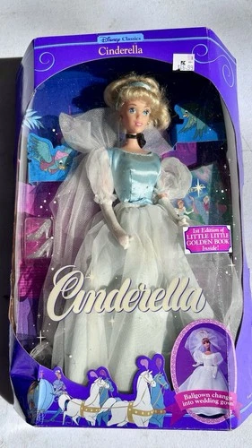 Mattel 1991 Disney Classics Cinderella Barbie Doll 1st Edition  #1624- Read