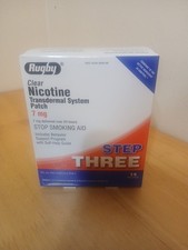 Rugby Clear Nicotine Transdermal System Patch Step 3 7mg NDC0536589488