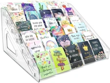 7 Tier Acrylic Card Display Stand,12" Sports Card Shelf-Versatile