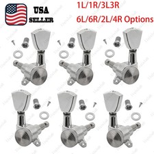 L/R Inline Electric Guitar String Peg Locking Tuners Machine Head 1:18 Chrome