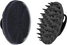 INNERNEED Food-Grade Soft Silicone Body Scrubber Shower Brush, with 2 Black