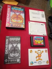 Garfield Caught in the Act SEGA Genesis Complete CIB w/Comic Book Read Tested 