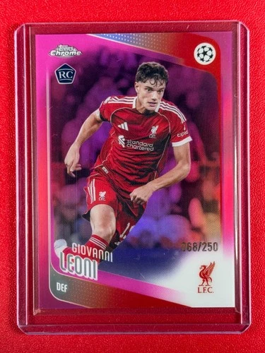 2025-26 Topps Chrome UEFA Club Competitions Giovanni Leoni #73 Pink /250