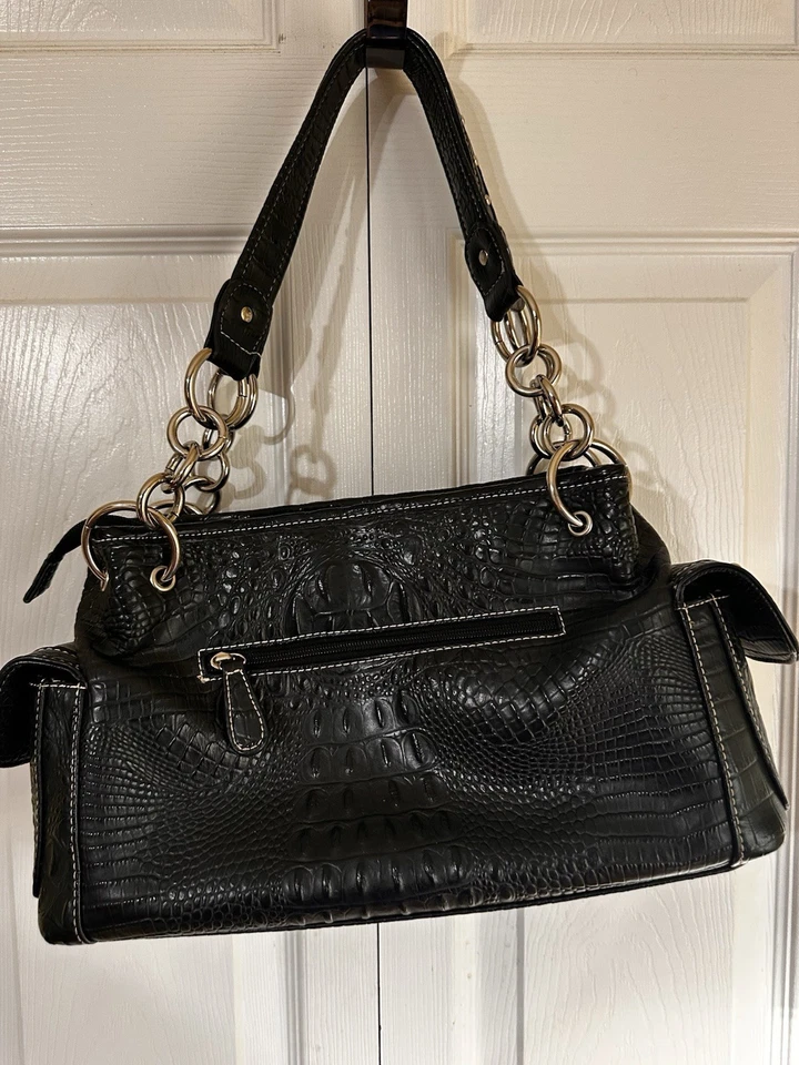 Bolso de mano para mujer tamaño mediano de: Blaxin Roxx negro, con asas pesadas Foto 2 de 4