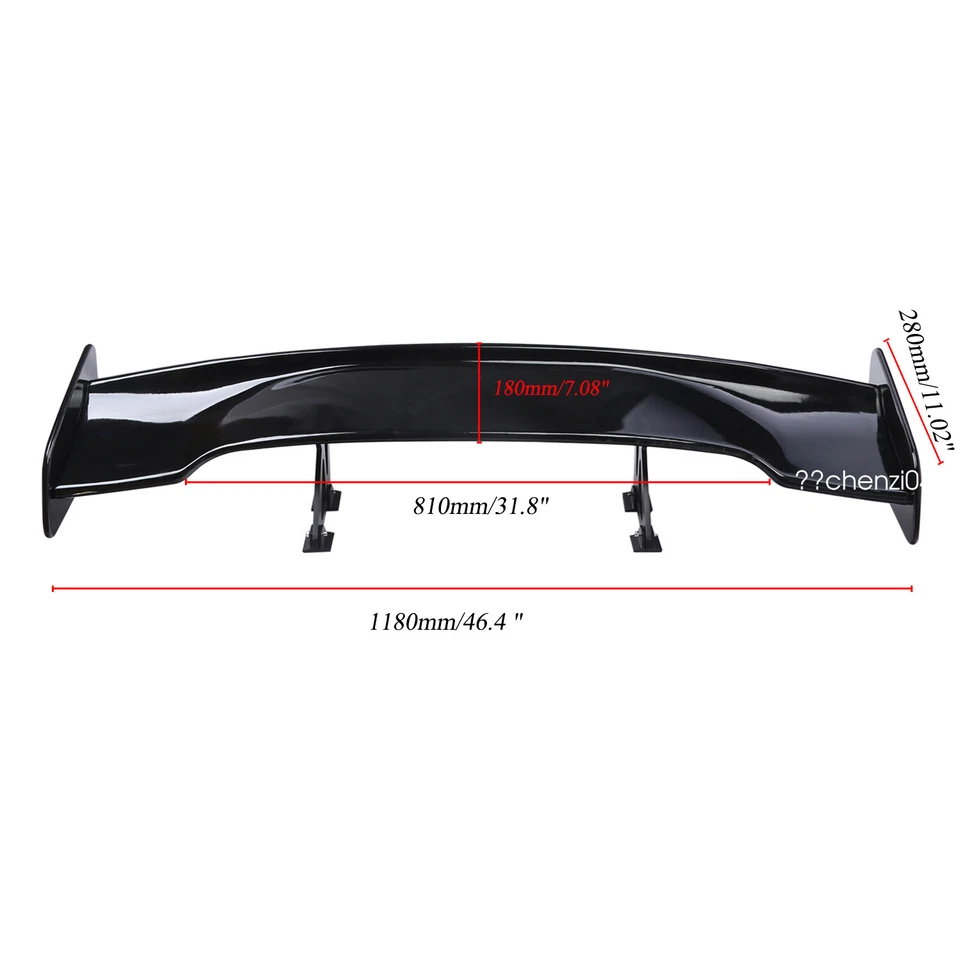 Gloss Black GT Rear Trunk Lip Spoiler Wing For Hyundai Genesis Coupe 2009-2016 - Imagem 2 de 4