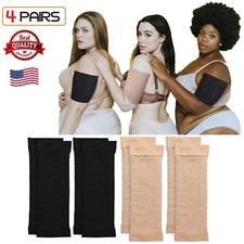 4 PAIRS Slimming Arm Sleeves Arm Elastic Compression Arm Shapers Sport Fitnes US