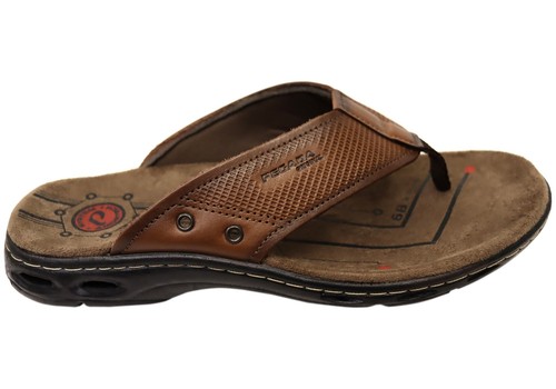 Pegada Glenn Mens Comfortable Leather Thongs Sandals Made In Brazil - Bild 4 von 17