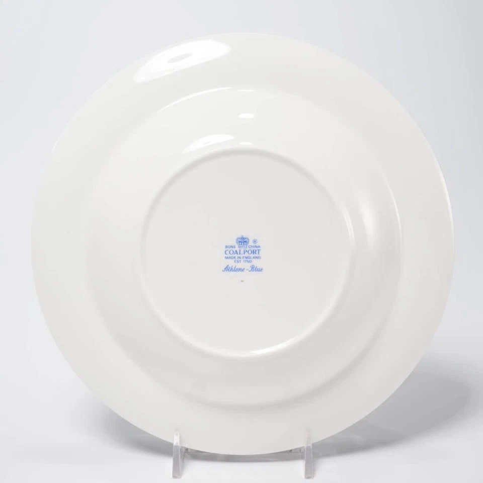 Coalport Athlone 蓝色白金轿跑车浅汤谷物面食碗 8 英寸直径 — 第 4/4 张图片