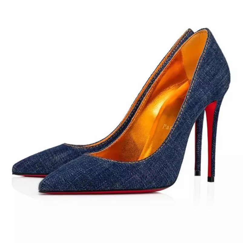 Christian Louboutin Denim So Kate 100 Pumps Size 6.5/37 - Yoogi's