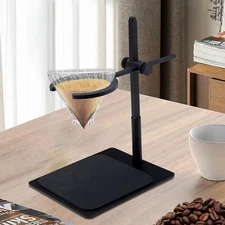 Adjustable Height Stand Pour-over Coffee Dripper Rack With Non-slip Silicone Pad