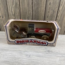 Vintage 1990 Horse and Wagon Coin Bank ERTL True Value Promotion Advertisement