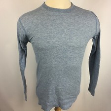 Vintage Wool Blend Tall Medium Duofold Thermal Under Shirt Long John Blue USA MT