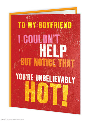 *Sale* Lustige Geburtstagskarte | Valentinstag ''Hot Boyfriend'' frecher Comedy Humor