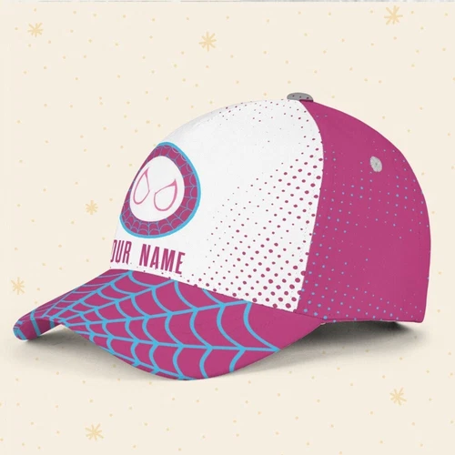 Custom Spiderman SpiderGwen Logo Cap, Custom Disney Hat, Spiderman Baseball Cap
