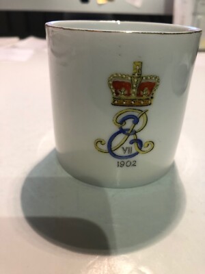 1902 LITHOPANE Tasse für König Edward VII. & Königin Alexandras Krönung