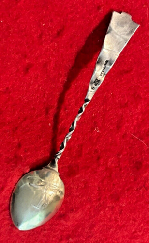 WHITING STERLING SILVER 4 1/8" TWIST HANDLE COFFEE SPOON - No. 26 - NO MONOGRAM - Picture 2 of 4