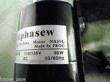 Alphasew Sewing Machine MOTOR with L-Bracket # NA35L Universal Fit Singer Viking