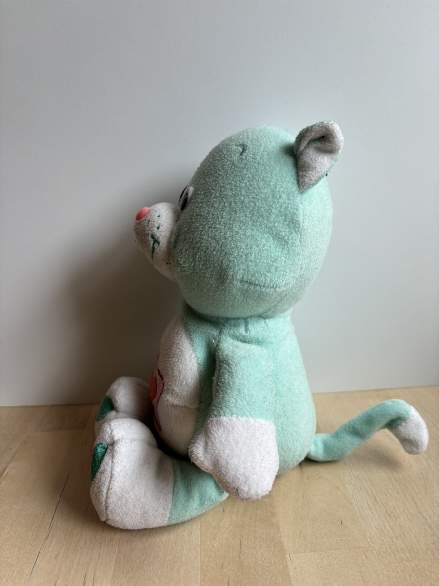 Vintage 2004 Teal Blue Care Bears Cousins Proud Heart Cat