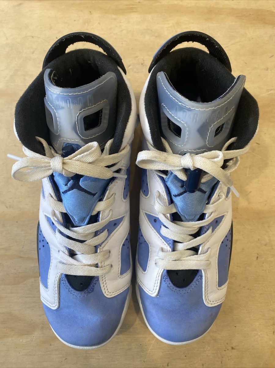 1086) Nike Air Jordan 6 Retro UNC University Blue 384665-410 Youth
