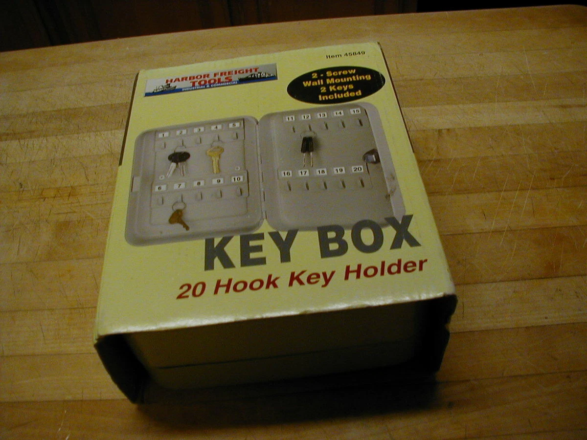 Brand New Harbor Freight Tools 45849 Key Box with 2 keys 20 Hook