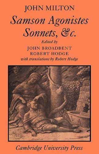Samson Agonistes Milton Broadbent Hodge Paperback Cambridge University Press