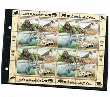 Un Geneva Michel Number 227 - 230 IN Sheetlet Postmarked