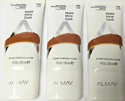 3 Almay Make Mine Dark Smart Shade Skintone Matching Makeup 600 Tres Fonce 