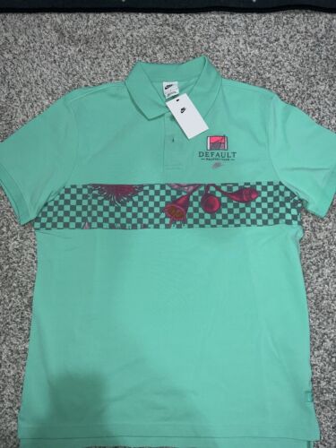 Men’s Nike Sportswear Default Racquet Club Tennis Floral Polo Shirt Size Large