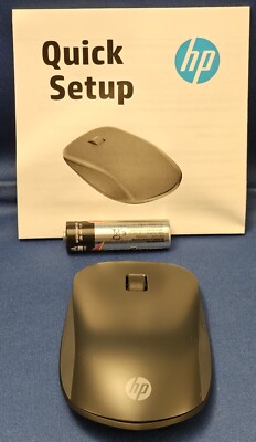 HP Ultra Slim Bluetooth Mouse F3J92AA, sleek ergonomic Black AA battery OEM -NEW