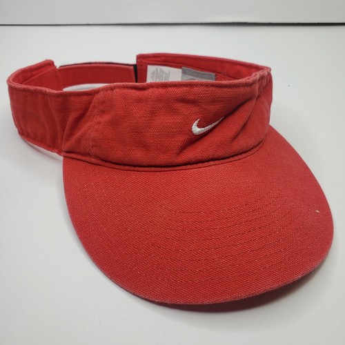 Nike Visor Golf Hat Cap Cotton Logo Red 