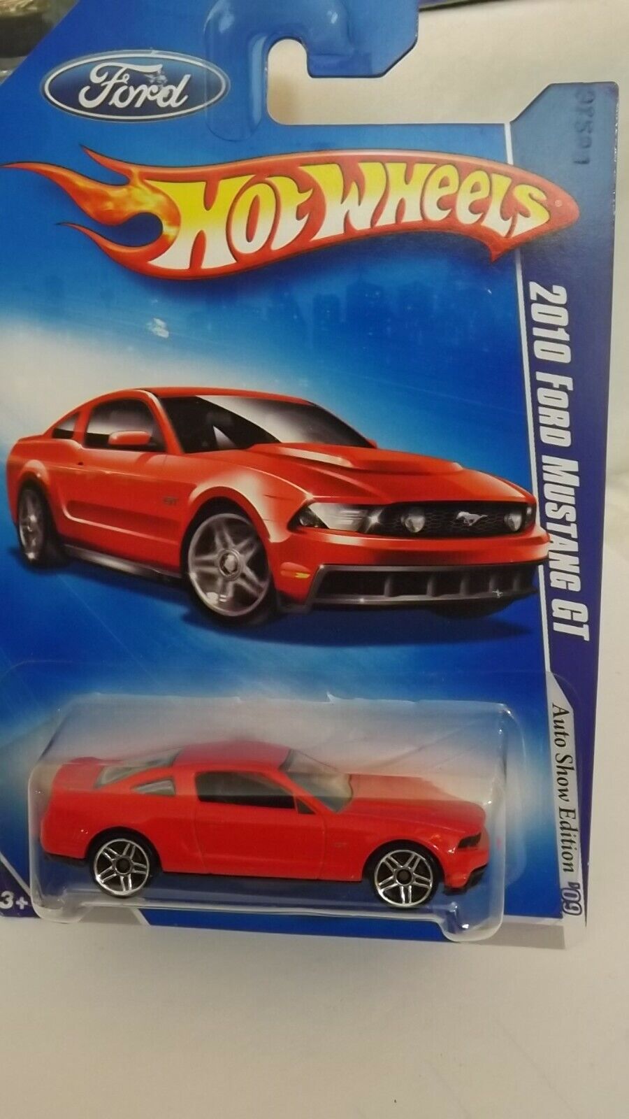 2009 Hotwheels Red 2010 Ford Mustang GT Auto Show Edition '09 1/64 Scale
