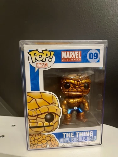 ULTRA RARE Funko Pop! Vinyl: Marvel - The Thing #09 Metallic Black Eyes ERROR