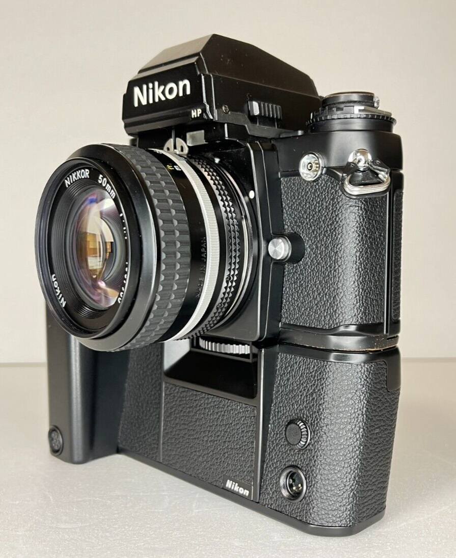 NEAR MINT] Nikon F3 HP Film Camera Ai 50mm f1.4 Lens + MD-4 
