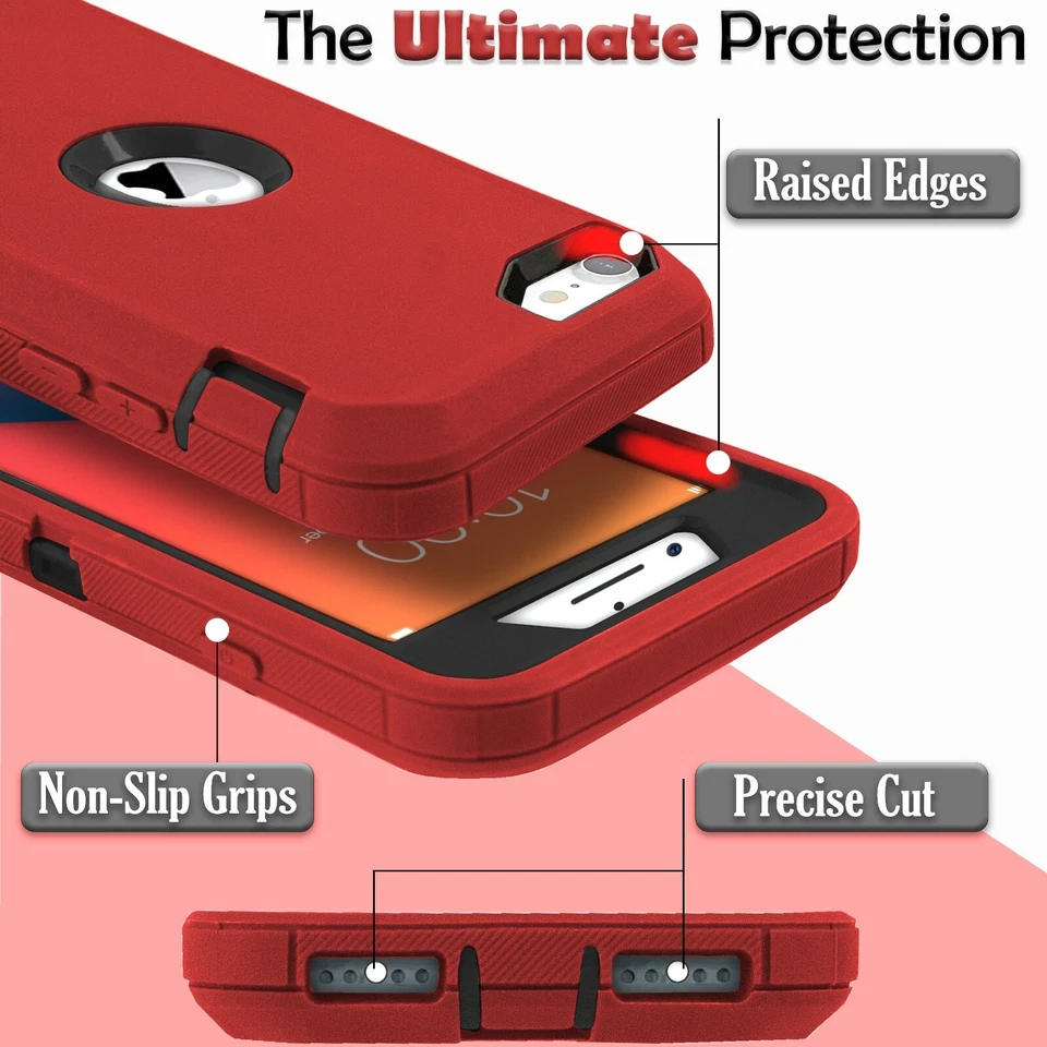 Shockproof Case For iPhone 16 15 14 13 12 11 Pro Max XR X 8 7 Plus SE Heavy Duty - Image 2 of 4