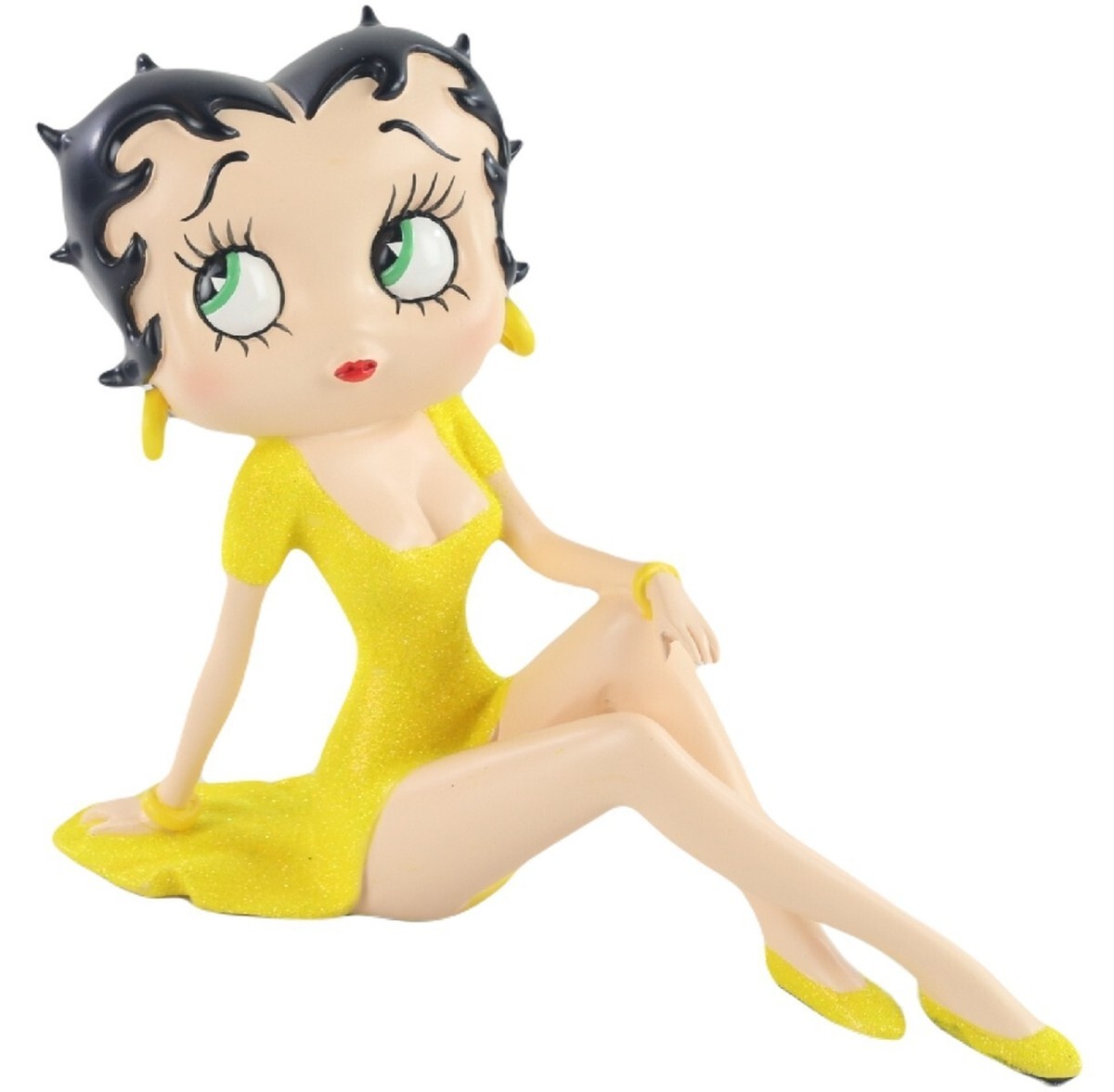 Betty Boop Demure Yellow Glitter Dress 21.5cm | eBay