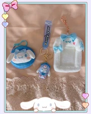 Kawaii Sanrio Cinnamoroll Bus Pass ID Card Holder Keychain and Coin purse 